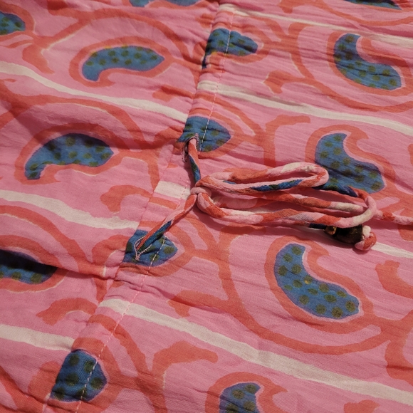 Oliphant Pink Printed Maxi Dress with Subtle Purple Accents - Picture 6 of 9